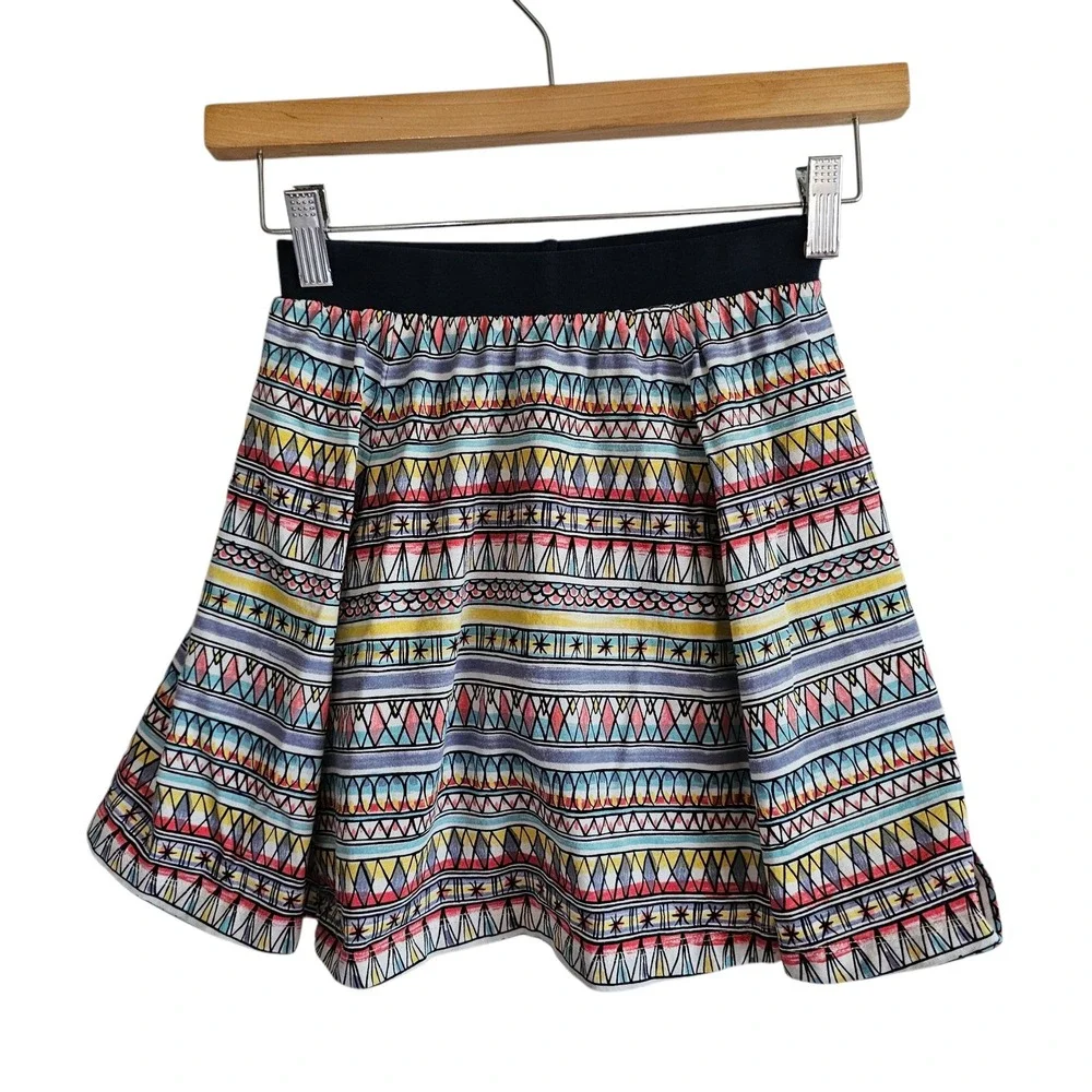 Tea Collection‎ Skirt Colorful Geometric Print Girls Size 10